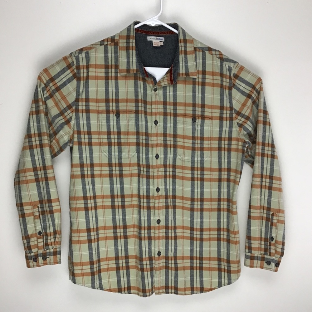 Carbon2Cobalt mens long sleeve button up casual shirt L